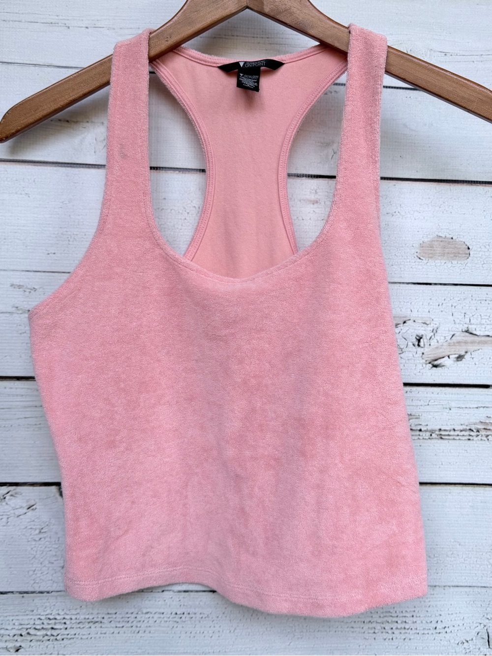 Victoria's Secret On Point Smocked Terry Cloth Racerback Crop Tank Top Size Med